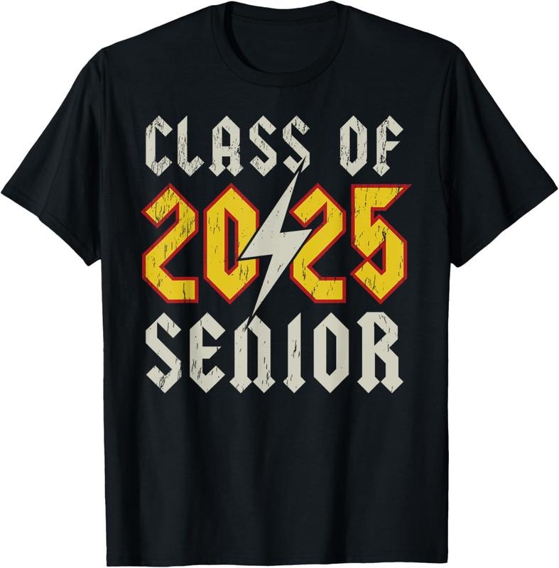 100% Cotton Class of 2025 Senior Rock N Roll Back To School Music Lover T-Shirt Hoodie, Sweatshirt | WearSparks.com