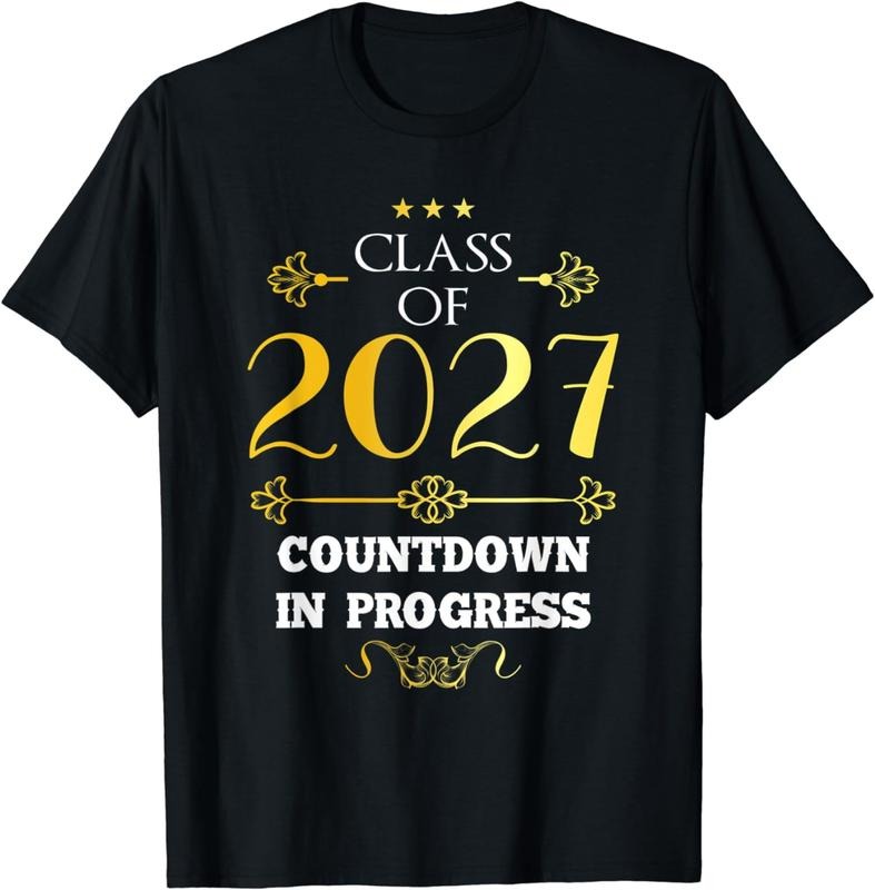 [100% Cotton]Class of 2027 countdown in progress - fun graduates sayings T-Shirt Hoodie, Sweatshirt | WearSparks.com
