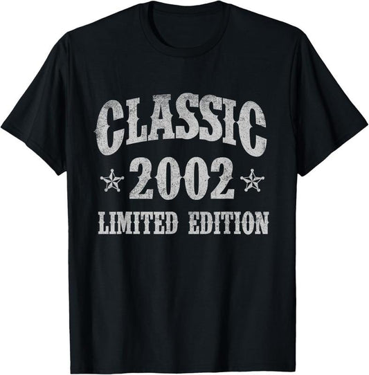 100% Cotton Classic 2002 Limited Edition Year Of Birth Birthday T-Shirt Hoodie, Sweatshirt | WearSparks.com