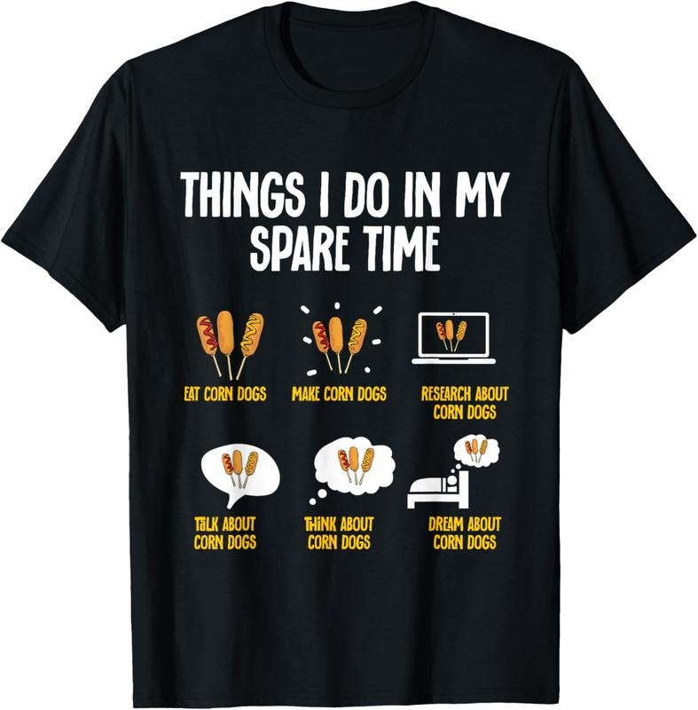 100% Cotton Corn Dog Things I Do In My Spare Time Corndog T-Shirt Hoodie, Sweatshirt | WearSparks.com