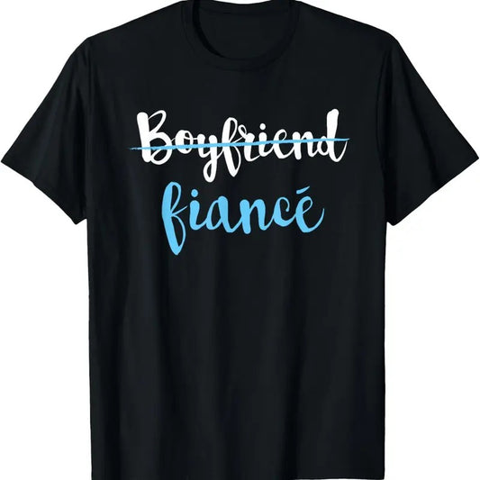 100% Cotton Couple Engagement Just Engaged T-Shirt Boyfriend Fiance T-Shirt Hoodie, Sweatshirt | WearSparks.com