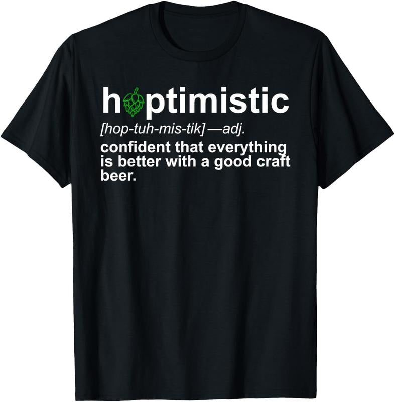 100% Cotton Craft Beer Funny Shirt Hoptimistic Defintion T-Shirt Hops T-Shirt Hoodie, Sweatshirt | WearSparks.com