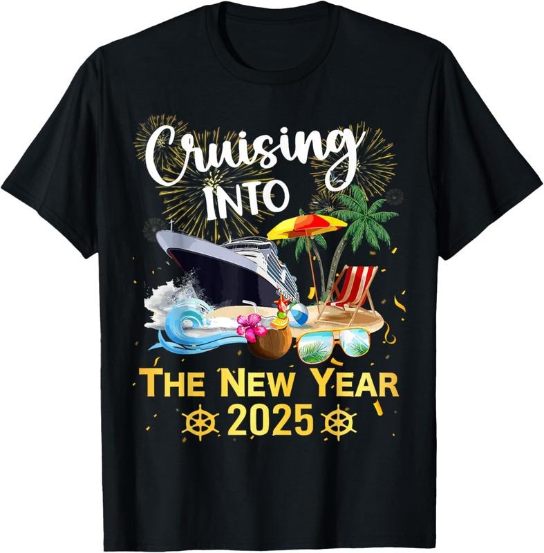100% Cotton Cruising Into The New Year 2025 T-Shirtstyle{n002}2 T-Shirts, Hoodie, Sweatshirt | WearSparks.com
