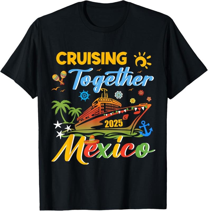 100% Cotton Cruising Together Cruise Trip Mexico 2025 Gift For Family T-Shirt Hoodie, Sweatshirt | WearSparks.com
