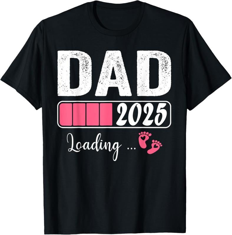 100% Cotton Dad 2025 Loading It's a Girl  Pregnancy Announcement T-Shirt Hoodie, Sweatshirt | WearSparks.com
