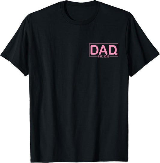 100% Cotton Dad Est. 2025 Logo Dad Girl Loading New Dad 2025 Dad To be T-Shirt Hoodie, Sweatshirt | WearSparks.com