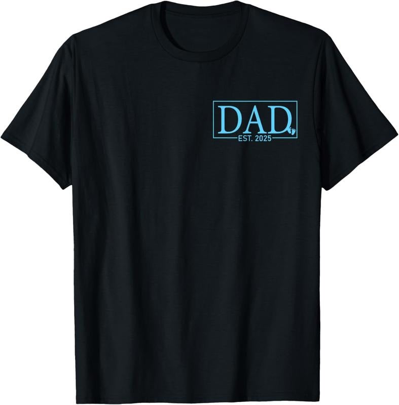 100% Cotton Dad Est. 2025 Logo Dad 2025 Loading New Dad 2025 Dad To be T-Shirt Hoodie, Sweatshirt | WearSparks.com