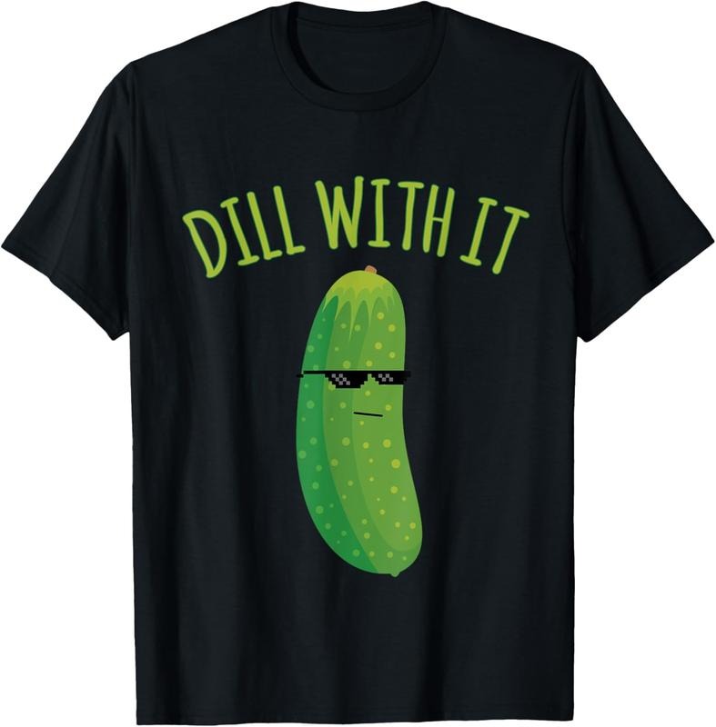 100% Cotton Dill With It Funny Pickle T-Shirt Hoodie, Sweatshirt | WearSparks.com