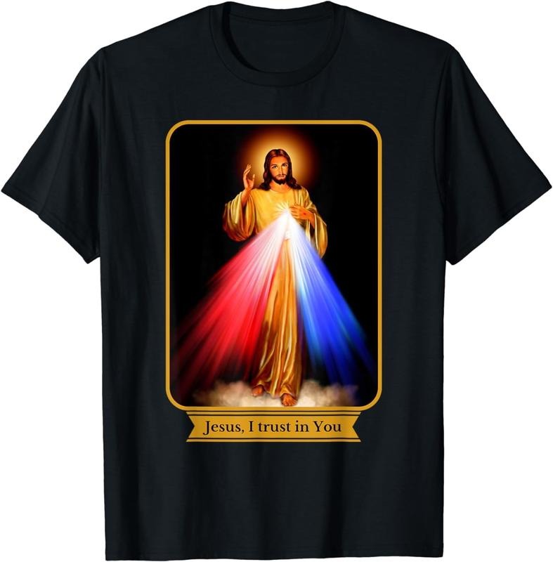 [100% Cotton]Divine Mercy Jesus I Trust In You Catholic T-Shirt Hoodie, Sweatshirt | WearSparks.com