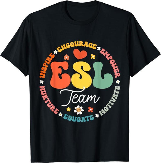 [100% Cotton]ESL Team Teacher English As A Second Language Squad T-Shirt Hoodie, Sweatshirt | WearSparks.com