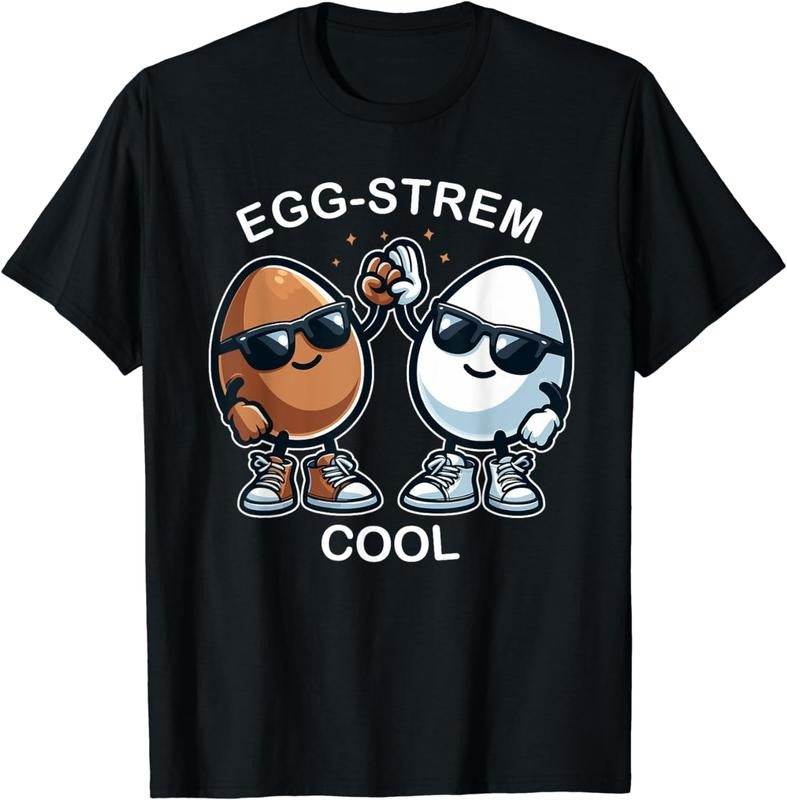 [100% Cotton]Egg-Strem Cool Lover Breakfast Eggs with Sunglasses T-Shirt Hoodie, Sweatshirt | WearSparks.com