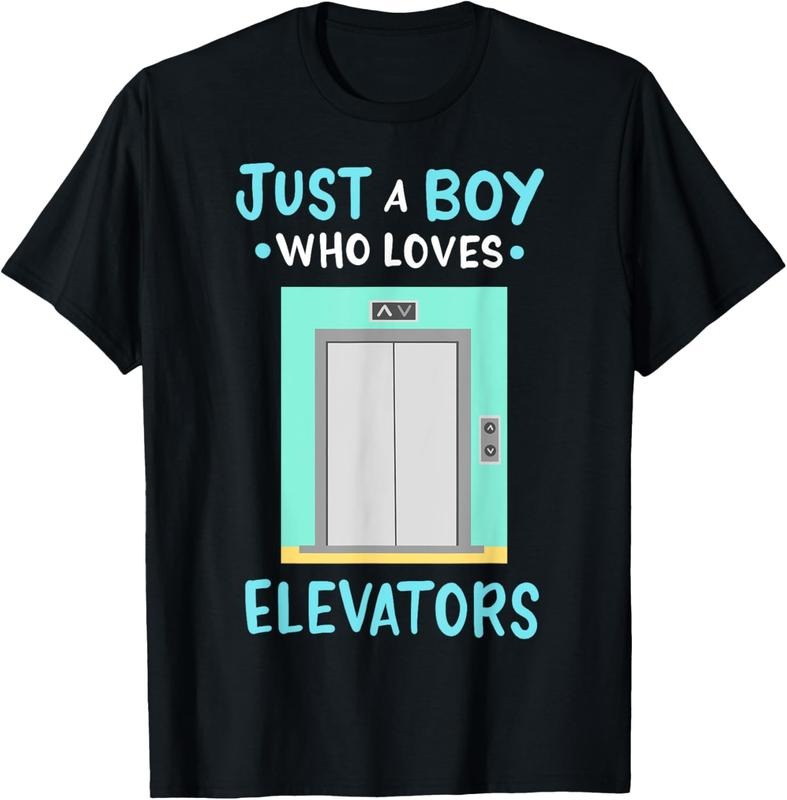 100% Cotton Elevator Just a Boy Who Loves Elevators T-Shirt Hoodie, Sweatshirt | WearSparks.com