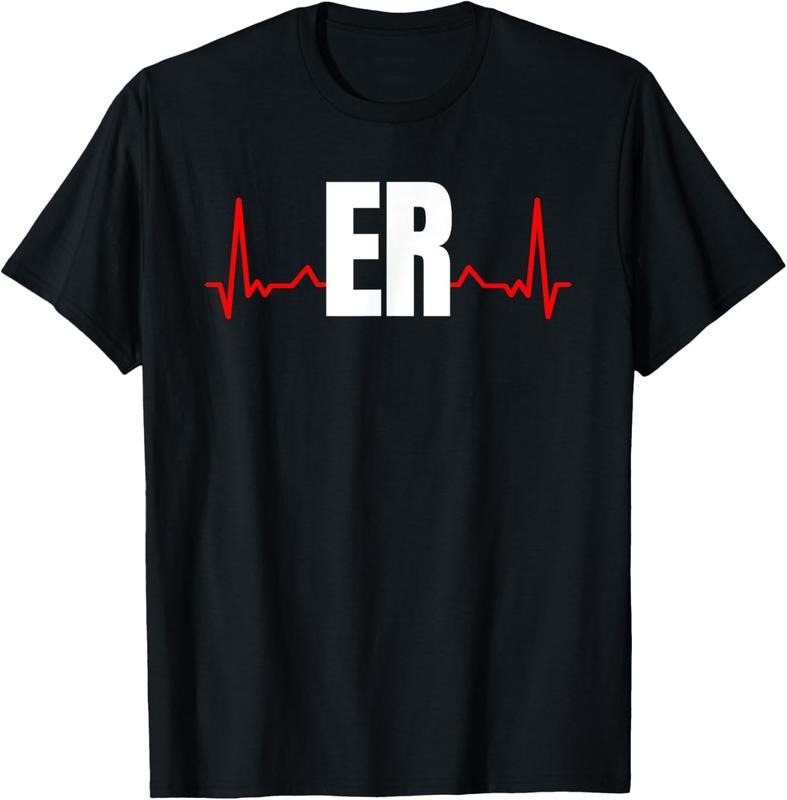 100% Cotton Emergency Medicine Emergency room Nurse ER Heartbeat T-Shirt Hoodie, Sweatshirt | WearSparks.com
