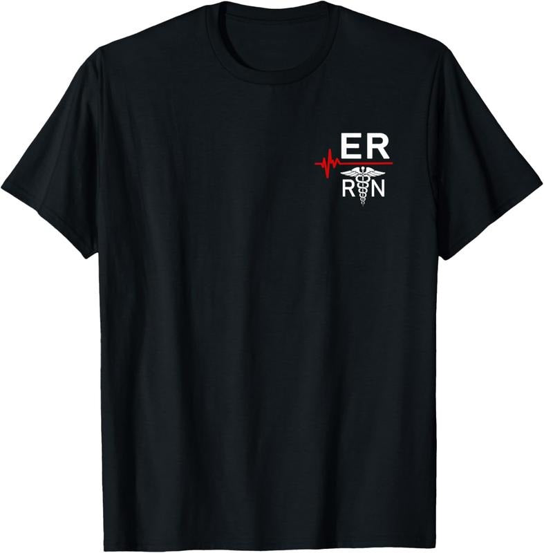 100% Cotton Emergency Room Registered Nurse Gift ER Heartbeat T-Shirt Hoodie, Sweatshirt | WearSparks.com