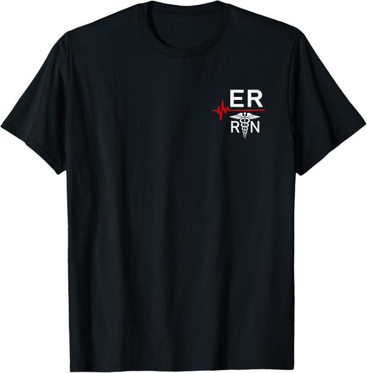 100% Cotton Emergency Room Registered Nurse Gift ER Heartbeat T-Shirt Hoodie, Sweatshirt | WearSparks.com