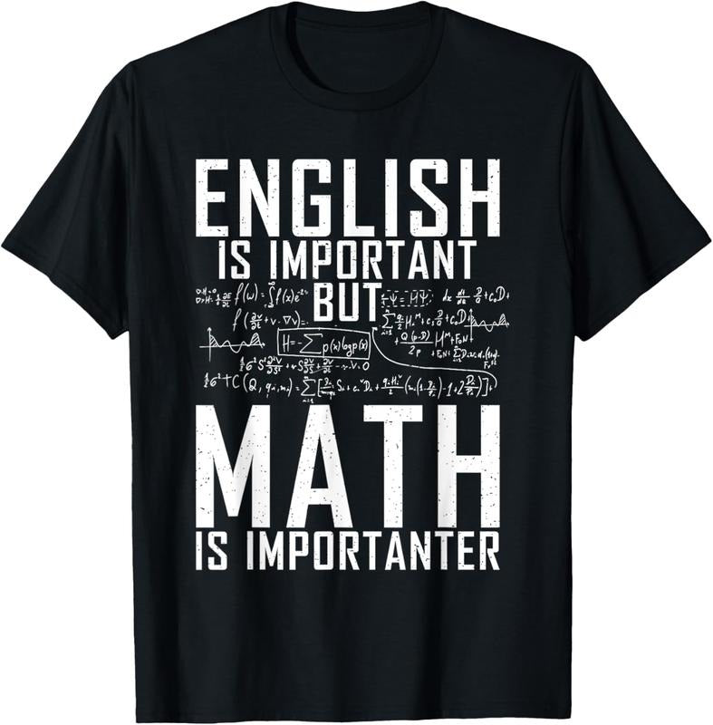 100% Cotton English is important but Math is importanter Teaching Math T-Shirt Hoodie, Sweatshirt | WearSparks.com