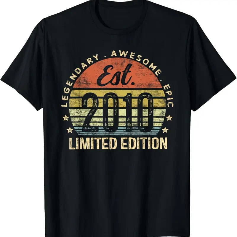 100% Cotton Est 2010 Limited Edition 14th Birthday Gifts 14 Year Old T-Shirt Hoodie, Sweatshirt | WearSparks.com