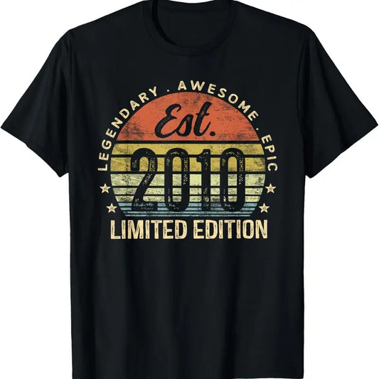 100% Cotton Est 2010 Limited Edition 14th Birthday Gifts 14 Year Old T-Shirt Hoodie, Sweatshirt | WearSparks.com