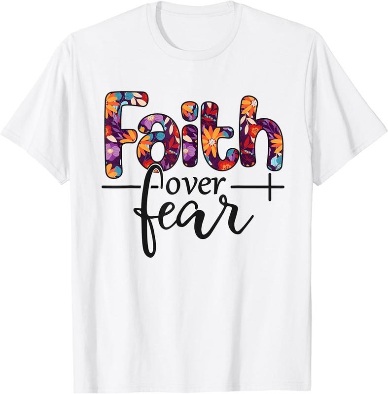 [100% Cotton]Faith Over Fear T-Shirt Hoodie, Sweatshirt | WearSparks.com