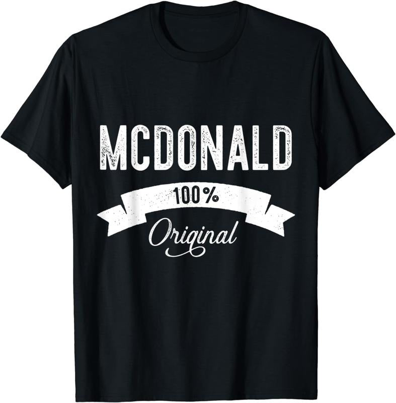 [100% Cotton]Family Surname McDonald Funny Reunion Last Name Tag T-Shirt Hoodie, Sweatshirt | WearSparks.com