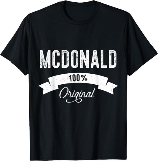 [100% Cotton]Family Surname McDonald Funny Reunion Last Name Tag T-Shirt Hoodie, Sweatshirt | WearSparks.com