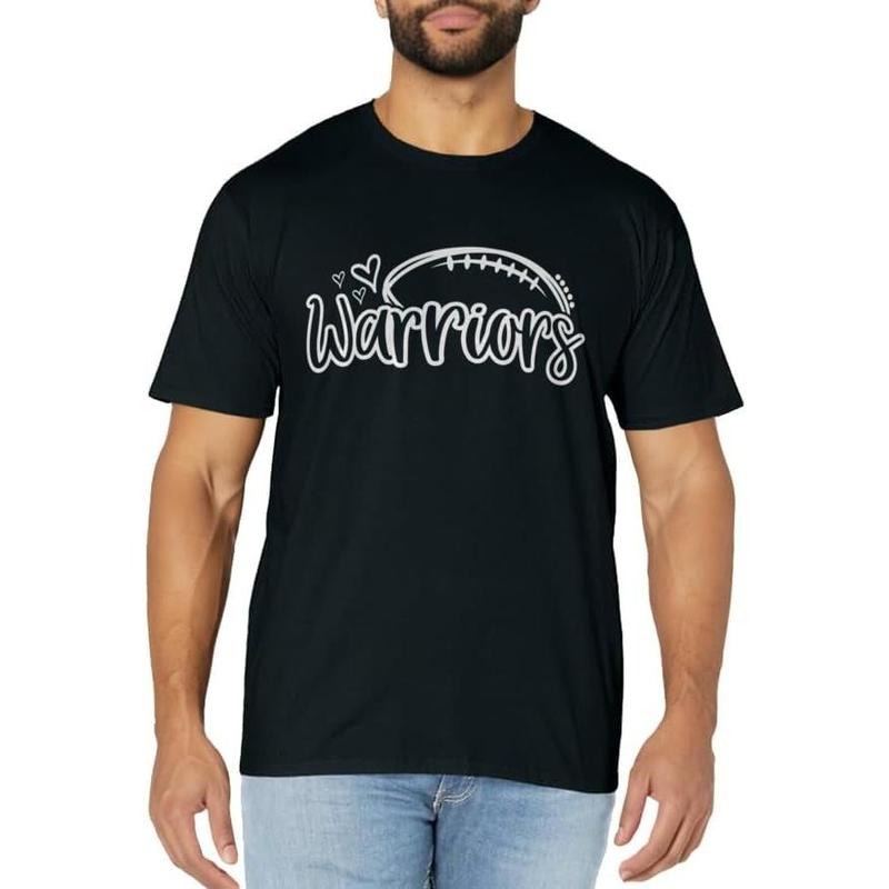 [100% Cotton]Football Warriors School Sports Fan Team Spirit T-Shirt Hoodie, Sweatshirt | WearSparks.com