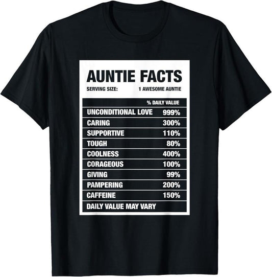 100% Cotton Funny Auntie Nephew Niece Aunt Week Auntie Facts Gift T-Shirt Hoodie, Sweatshirt | WearSparks.com