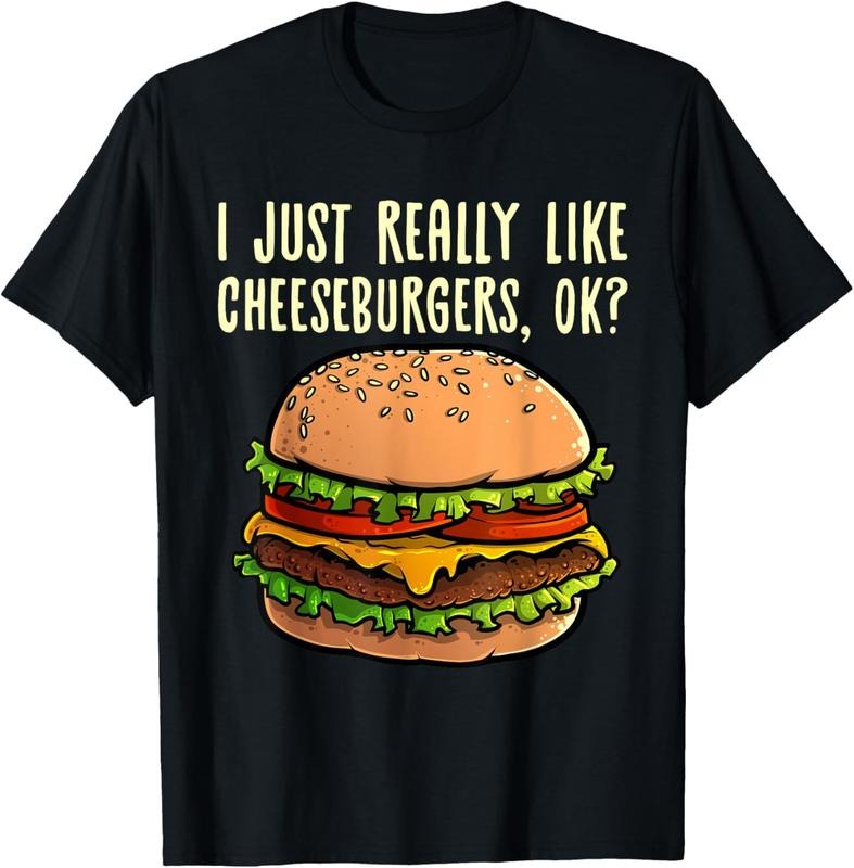 100% Cotton Funny Cheeseburger Hamburger Design Burger Lover Men Women T-Shirt Hoodie, Sweatshirt | WearSparks.com