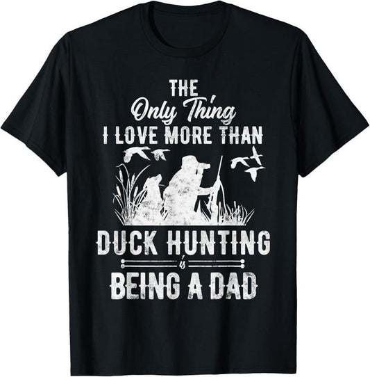 100% Cotton Funny Duck Hunting with Dad Dog gift for Duck Hunting T-Shirt Hoodie, Sweatshirt | WearSparks.com