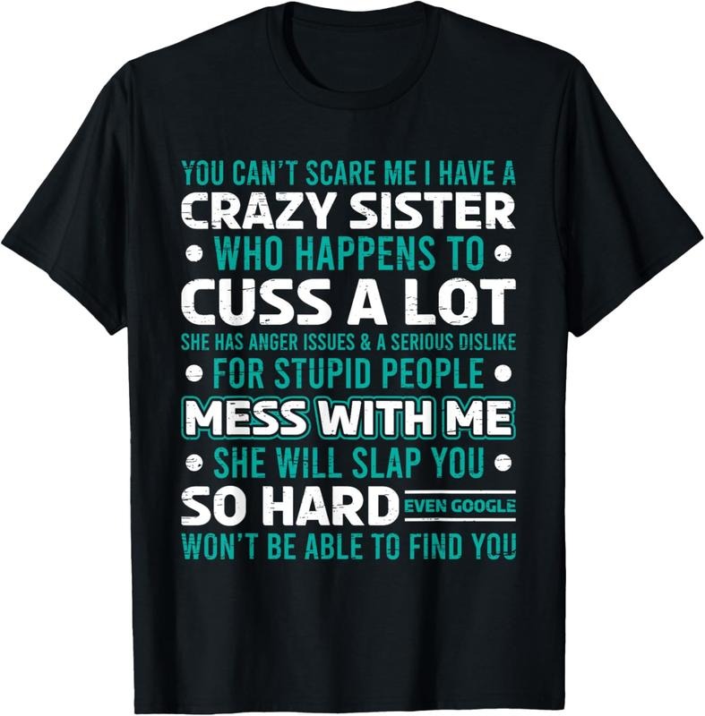 100% Cotton Funny Gift for Brother From Awesome Sister Birthday T-Shirt Hoodie, Sweatshirt | WearSparks.com