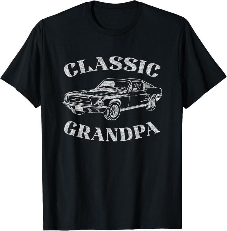 100% Cotton Funny Grandpa Classic Car Graphic T-Shirt Hoodie, Sweatshirt | WearSparks.com