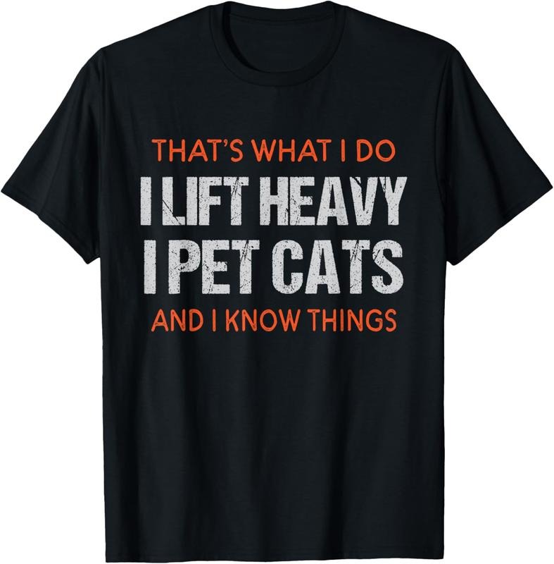 100% Cotton Funny Gym Workout Weightlifting Cat Animal Themed Saying T-Shirt Hoodie, Sweatshirt | WearSparks.com