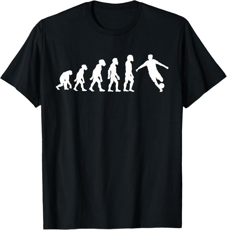 100% Cotton Funny Human Soccer Player Evolution Football T-Shirt Hoodie, Sweatshirt | WearSparks.com
