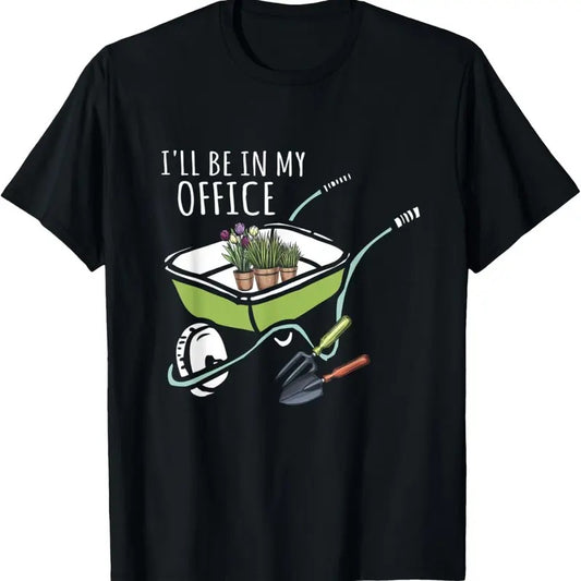 100% Cotton Funny Landscaping Wheelbarrow Flower Gardening Office T-Shirt Hoodie, Sweatshirt | WearSparks.com