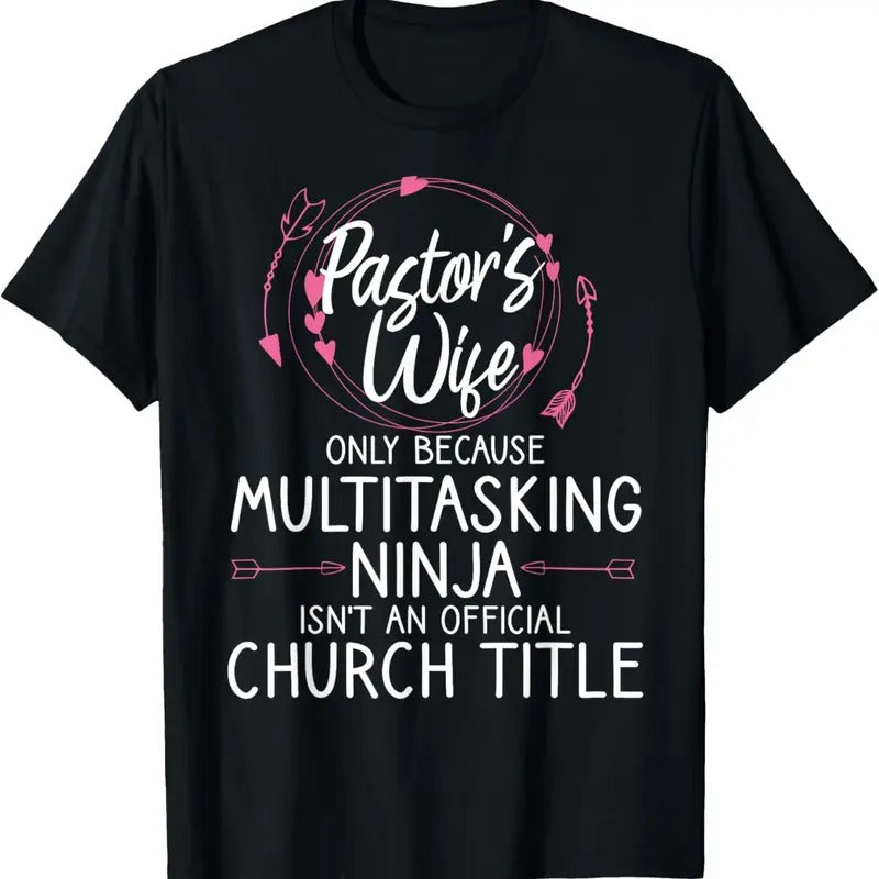 100% Cotton Funny Pastor Wife Design Women Mom Pastor Wife Appreciation T-Shirt Hoodie, Sweatshirt | WearSparks.com