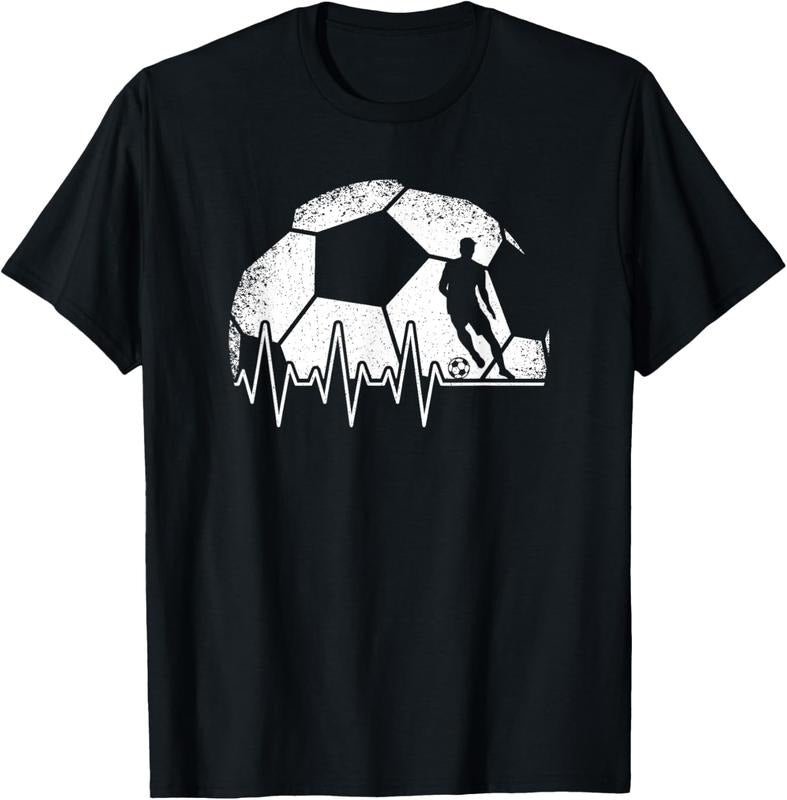 100% Cotton Funny Soccer Heartbeat Soccer Player T-Shirt Hoodie, Sweatshirt | WearSparks.com