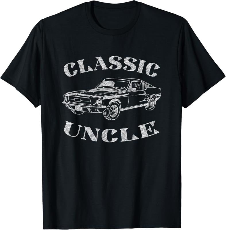 100% Cotton Funny Uncle Saying Classic Car Graphic T-Shirt Hoodie, Sweatshirt | WearSparks.com