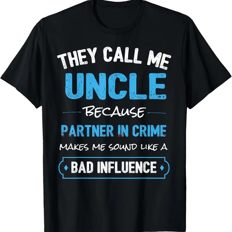 100% Cotton Funny Uncle Shirt, Uncle Partner In Crime from Niece Nephew T-Shirt Hoodie, Sweatshirt | WearSparks.com