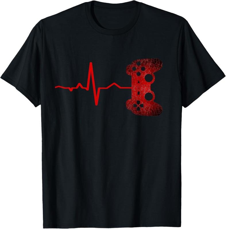 100% Cotton Gamer Heartbeat Video Games Gaming Boys  Men T-Shirt Hoodie, Sweatshirt | WearSparks.com