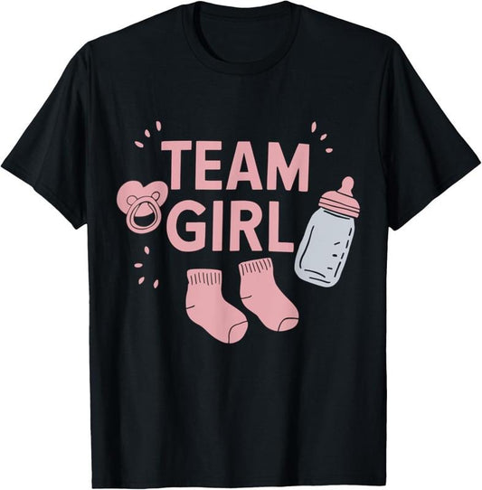 100% Cotton Gender Reveal Party Team Girl T-Shirtstyle{n002}2 T-Shirts, Hoodie, Sweatshirt | WearSparks.com