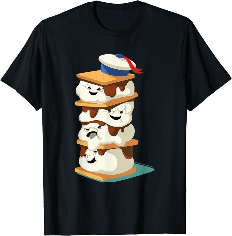 [100% Cotton]Ghostbusters Stay Puft Marshmallow Men S'mores Stack T-Shirt Hoodie, Sweatshirt | WearSparks.com