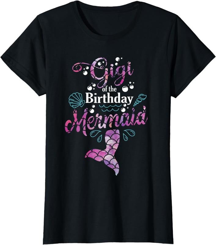 [100% Cotton]Gigi Of The Birthday Mermaid Birthday Party Mermaid Grandma T-Shirt Hoodie, Sweatshirt | WearSparks.com