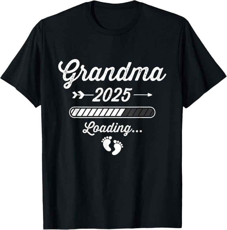 100% Cotton Grandma 2025 loading for new  announcement T-Shirt Hoodie, Sweatshirt | WearSparks.com
