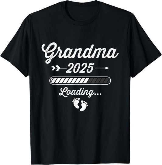 100% Cotton Grandma 2025 loading for new  announcement T-Shirt Hoodie, Sweatshirt | WearSparks.com
