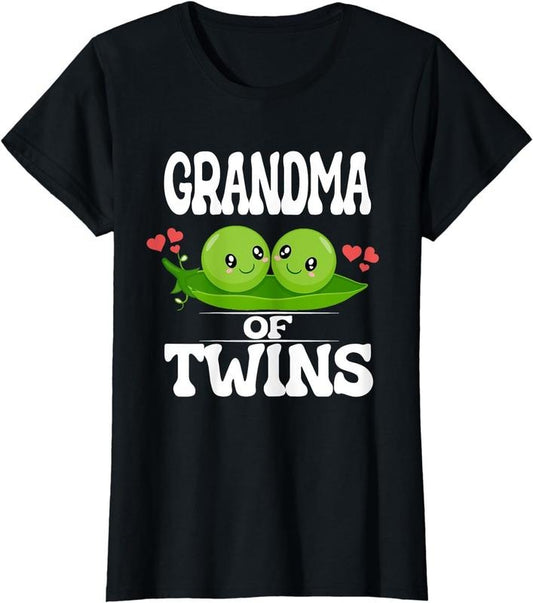 [100% Cotton]Grandma Of Twins Grandmother T-Shirt Hoodie, Sweatshirt | WearSparks.com