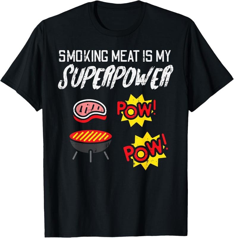 100% Cotton Grilling Meat My Superpower Bbq Barbecue Grill Men Women T-Shirt Hoodie, Sweatshirt | WearSparks.com