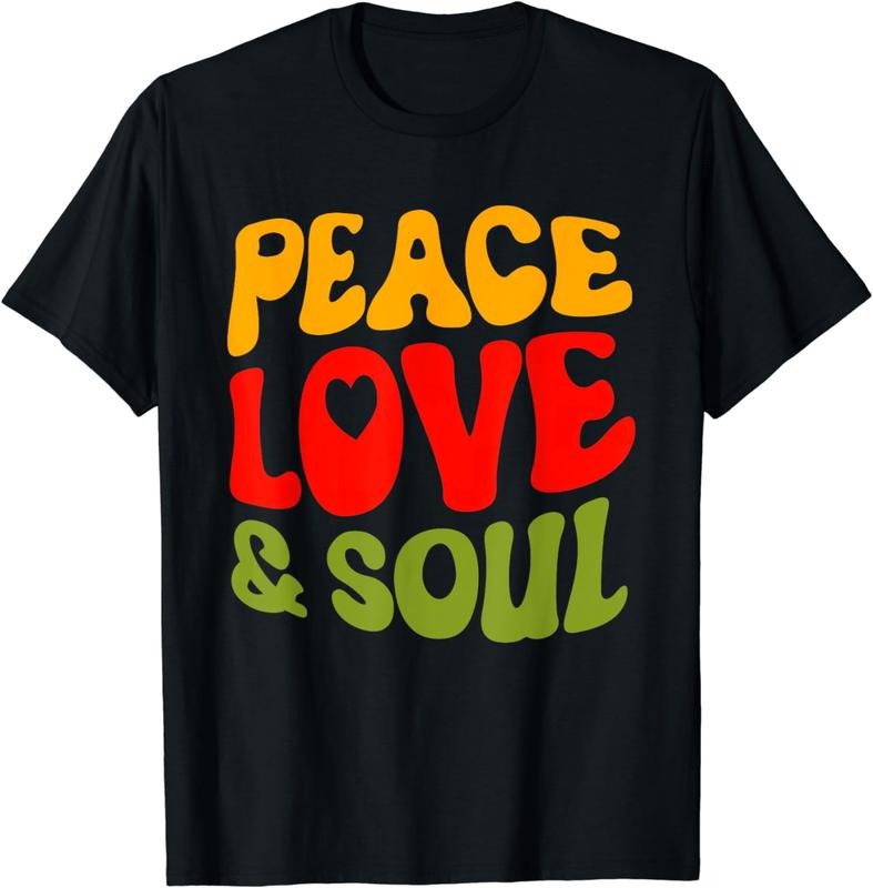 [100% Cotton]Groovy Peace Love & Soul R&B Music Retro Vintage 90s Lovers T-Shirt Hoodie, Sweatshirt | WearSparks.com