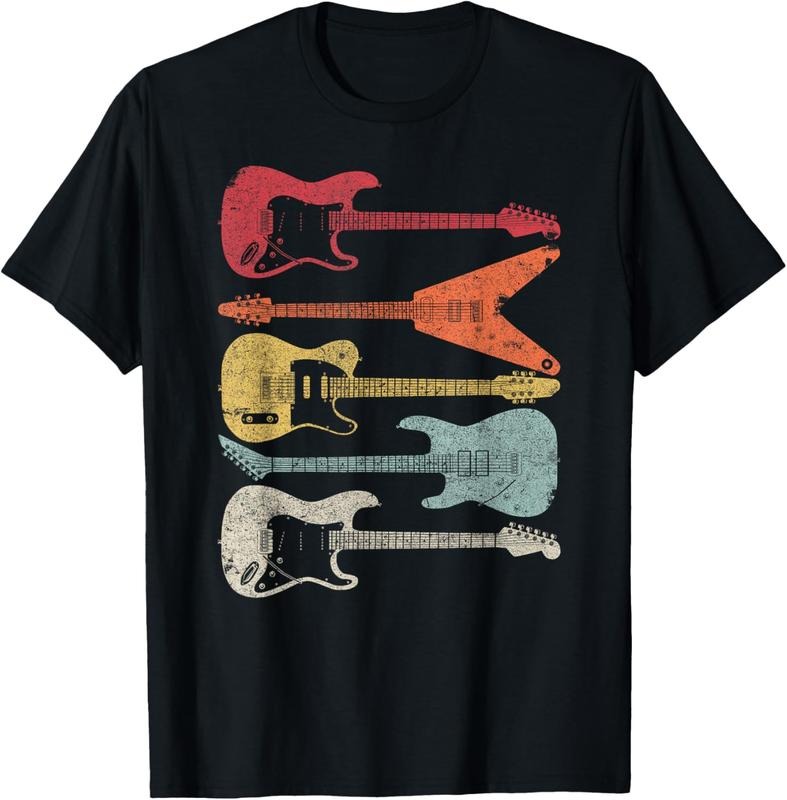 100% Cotton Guitar Shirt. Retro Style, Gift For Guitarist T-Shirt Hoodie, Sweatshirt | WearSparks.com