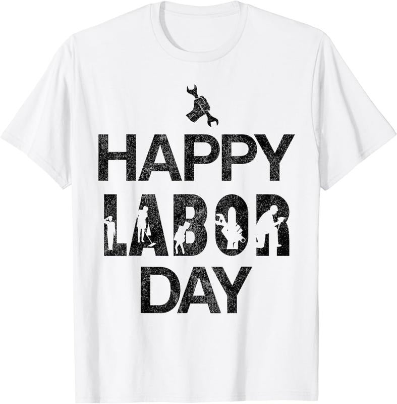 [100% Cotton]Happy Labor Plus-size vent Day Graphic Celebrate American Workers T-Shirt Hoodie, Sweatshirt | WearSparks.com