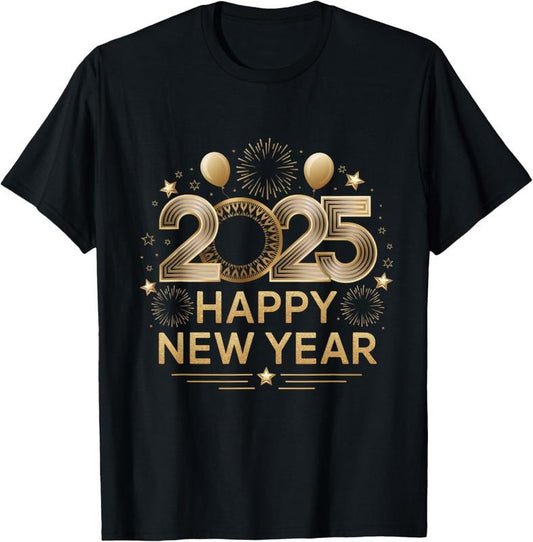100% Cotton Happy New Year 2025 New Years Eve Countdown Celebration T-Shirt Hoodie, Sweatshirt | WearSparks.com